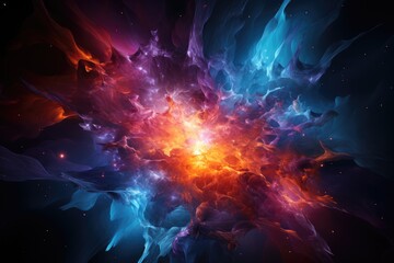 a colorful explosion of light