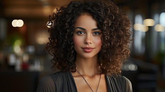 A Woman With Curly Hair