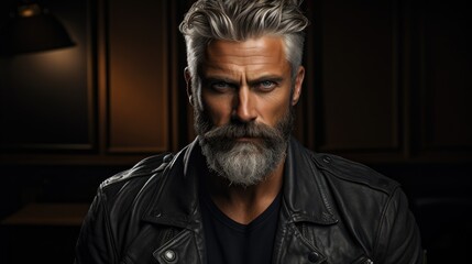 Fototapeta premium a man with a beard and mustache