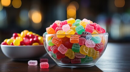 a bowl of gummy candies