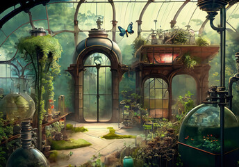 steampunk greenhouse