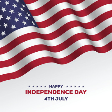 4th of july independence day. waving flag of united state. United States Independence Day greeting, banner, wallpaper. 