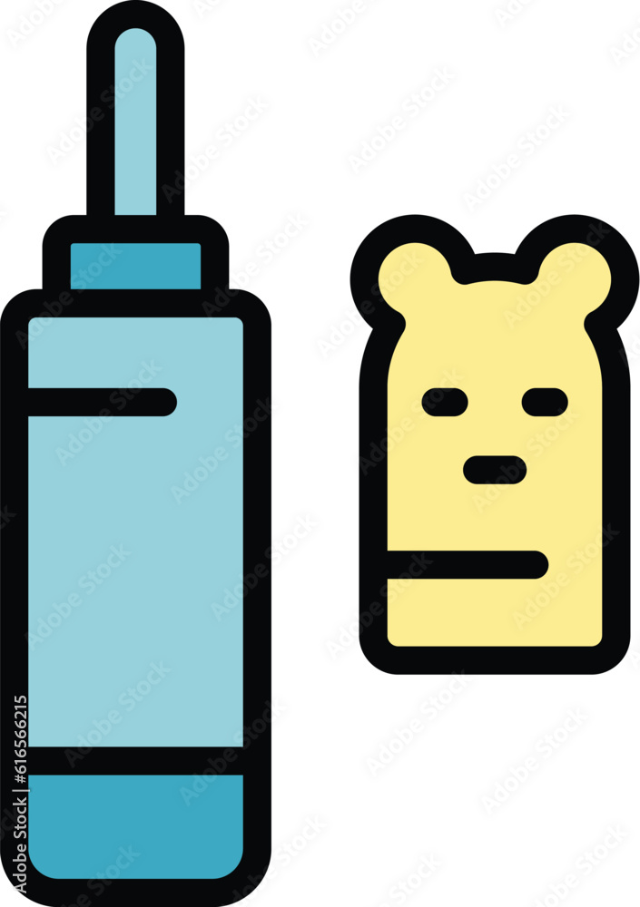 Sticker korean cosmetics gel icon. outline korean cosmetics gel vector icon for web design isolated on white - Stickers