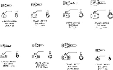 Vector illustration sketch of detailed technical design of stop faucet iron metal ball valve