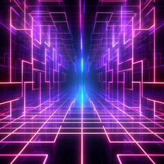 Abstract futuristic with glowing neon light 
