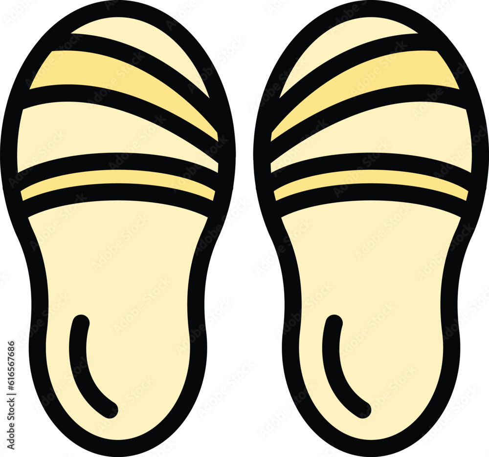 Poster home slippers element icon. outline home slippers element vector icon for web design isolated on whi