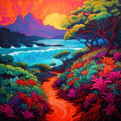 Vibrant color landspace