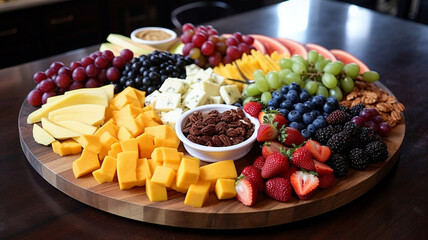 Cheese and fruit platter