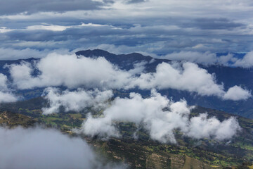 Foggy mountains in Colombia