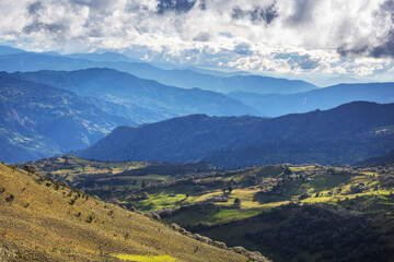 Green hills in Colombia
