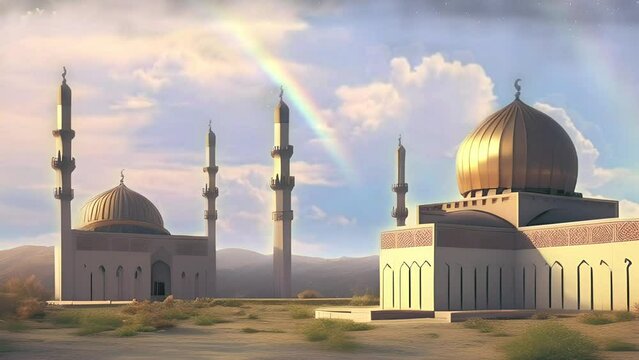 islamic mosque eid mubarak 