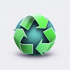 Obraz premium recycle 3d icon
