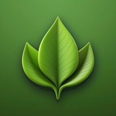 Leaf eco 3d icon