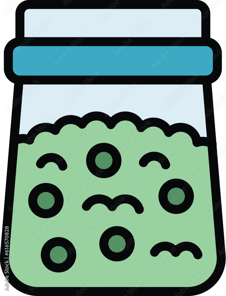 Poster lentil jar icon. outline lentil jar vector icon for web design isolated on white background color fl