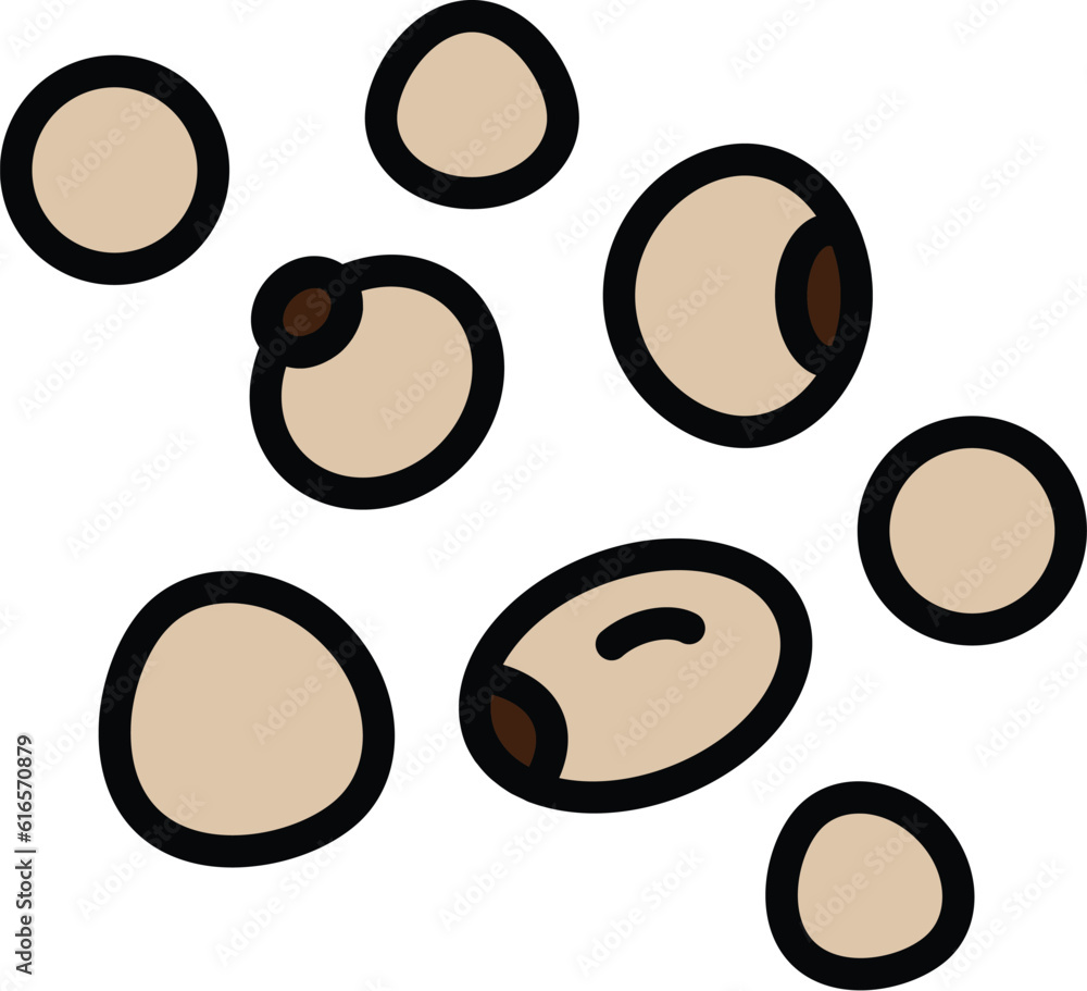 Aufkleber lentil bean icon. outline lentil bean vector icon for web design isolated on white background color 