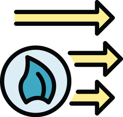 Repair air conditioner warm mode icon. Outline Repair air conditioner warm mode vector icon for web design isolated on white background color flat