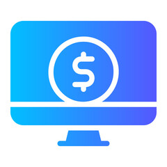 pay per click gradient icon