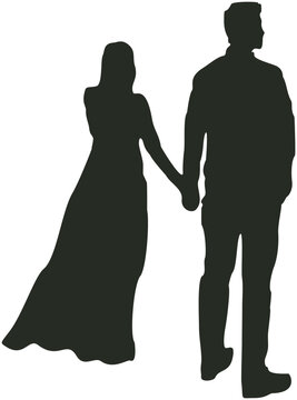 Silhoutte couple illustration
