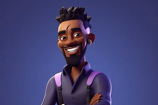 Black Man Web Developer Charming Background With Copyspace Generative AI