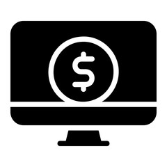 pay per click glyph icon