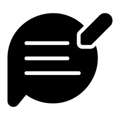 feedback glyph icon
