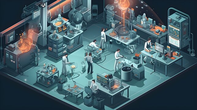 Journey into the Virology Laboratory: An Immersive 3D Illustration Unveiling the Secrets of Viral Research