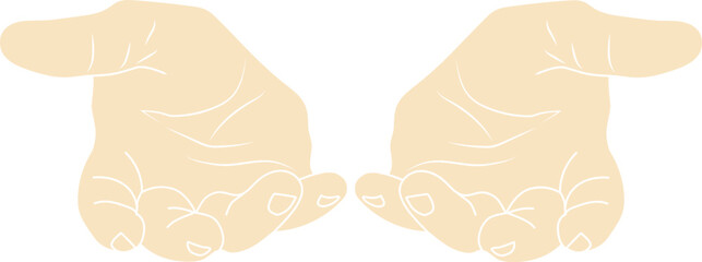 open arms hand gesture
