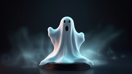 Illustration of Halloween ghost, Generative Ai