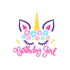 unicorn birthday girl svg, girl birthday svg, rainbow and unicorn, cute birthday svg, I'm the birthday girl svg, kids birthday svg, svg files for cricut
