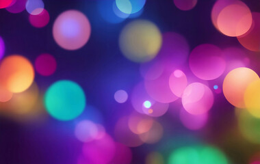 Obraz premium Colorful bokeh art background, Generative AI Illustration.