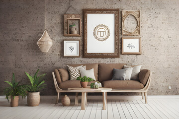 interior of a room with a sofa