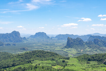 Fototapeta na wymiar panoramic view from dragon crest mountain, thailand