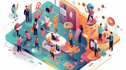 Fototapeta premium Human Resources Unveiled: Nurturing Success and Empathy in the Workplace