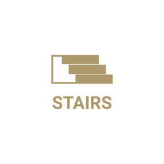 STAIRS LOGO VECTOR ILLUSTRATION IN FLAT DESIGN