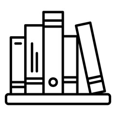 Bookshelf icon for storing archives and libraries