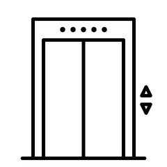 Elevator icon for lifting people and goods to the upper floors of the building