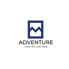 Fototapeta premium ADVENTURE logo icon vector design template. Creative Symbol illustration