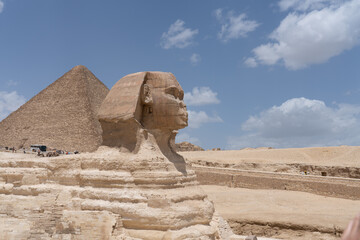 sphinx and pyramid