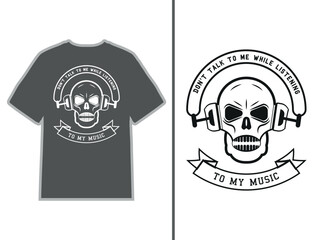 Music T-shirt design.