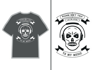 Music T-shirt design.