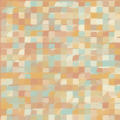 Orange, Beige & Light Sea Blue shades abstract background - Geometric Modern Pattern 