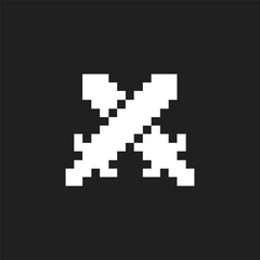 this is Rpg icon in pixel art with white color and black background ,this item good for presentations,stickers, icons, t shirt design,game asset,logo and your project.
