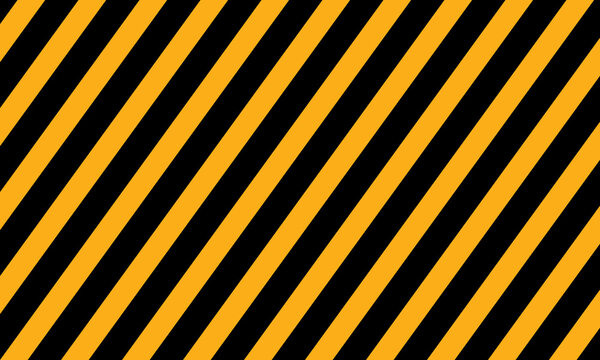Warning striped rectangular background. Black and yellow stripes on the diagonal.