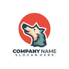 wolf head vector logo