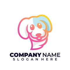 good dog lineart or outline coloring logo