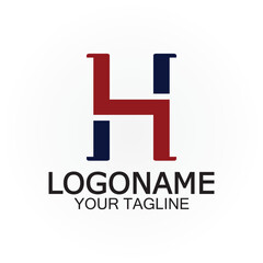 Fototapeta premium Initial H Letter Logo Design Vector Template.