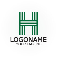 Initial H Letter Logo Design Vector Template.