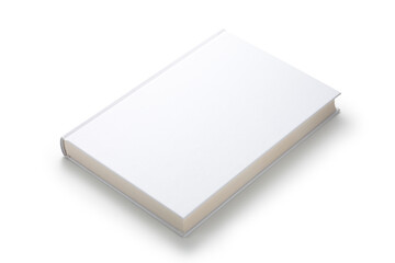 A white book on white background