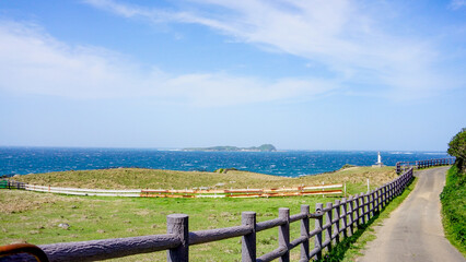 呼子、加部島の絶景が見れる放牧場