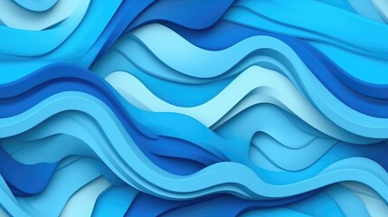 Obraz na płótnie Canvas paper blue wavey seamless pattern ocean waves seamless textured background wallpaper